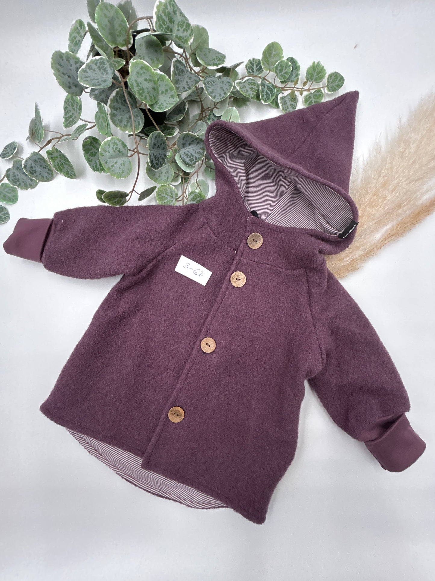 Walkjacke - Aubergine Gr. 3, 74/80 (3_67)