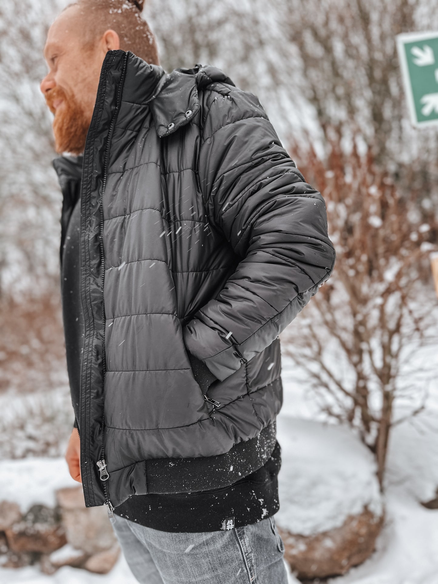 #19 Puffer Frühlingsjacke - black