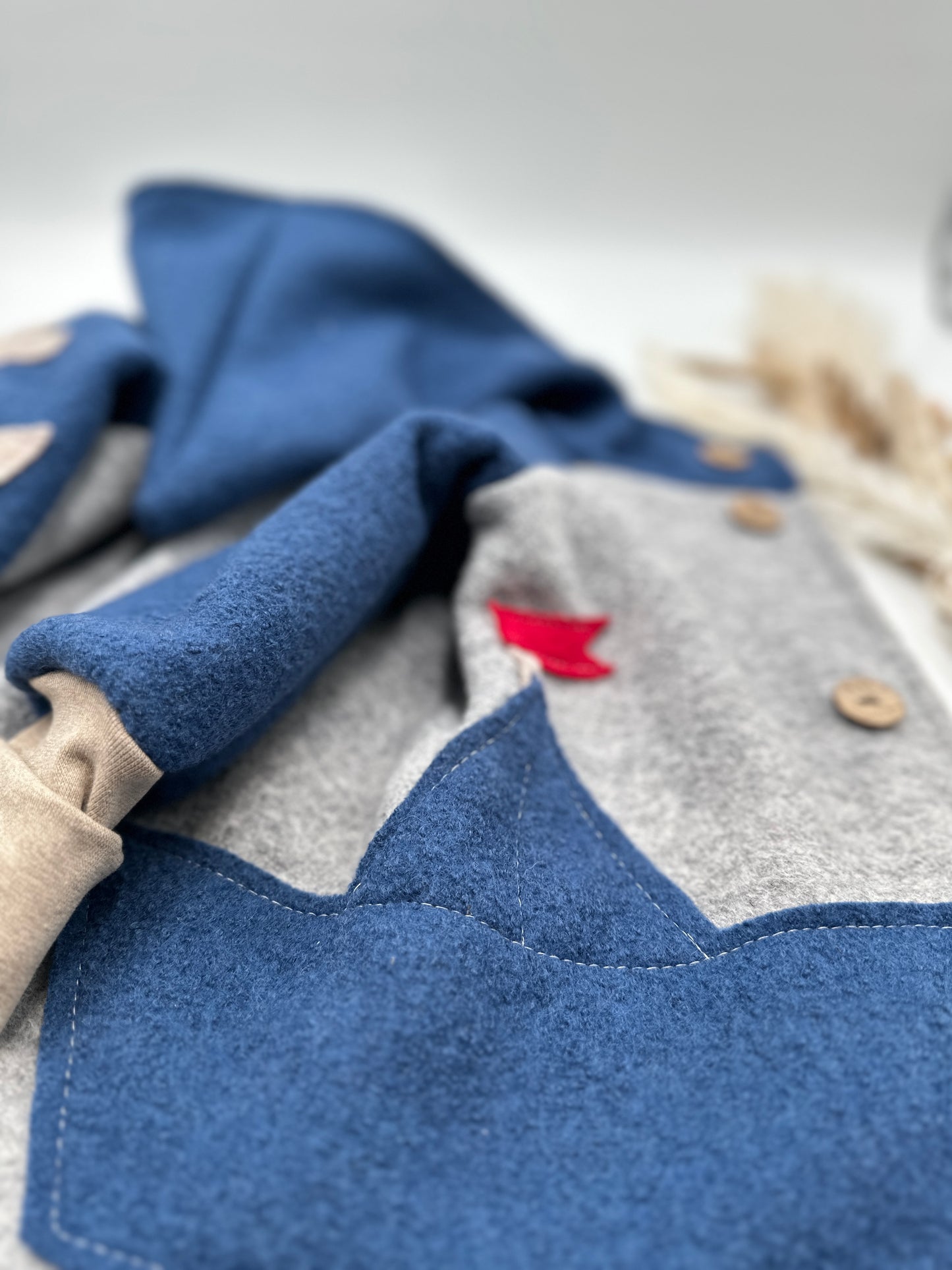 Limitiert- Wollwalk Jacke - MEER