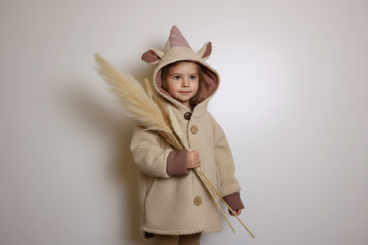 🦖🦄 Teddy-Jacke „Baby Dino & Baby Einhorn“