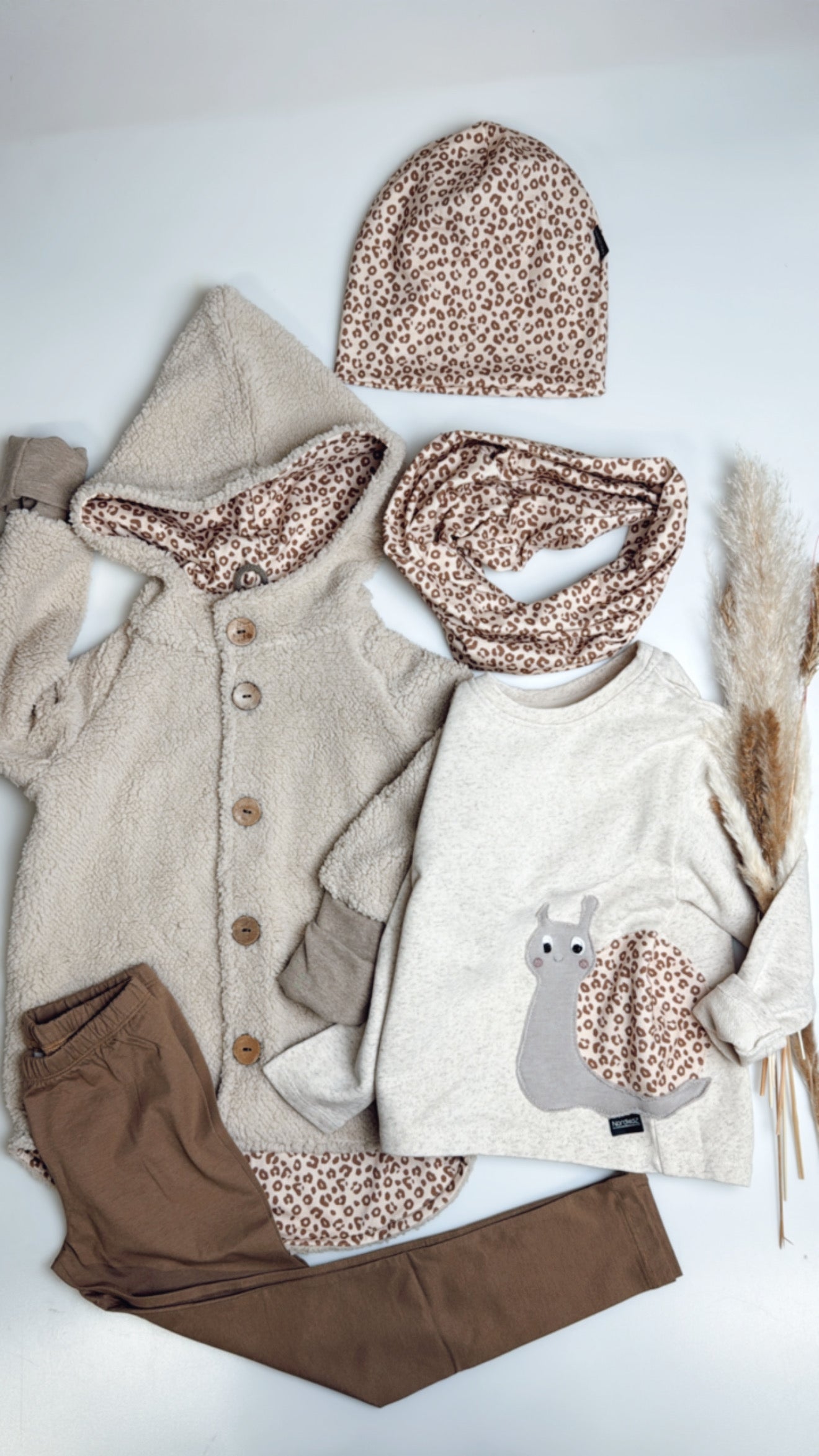 🐆 Leoparden Beanie & Loop Set – für kleine Naturentdecker:innen