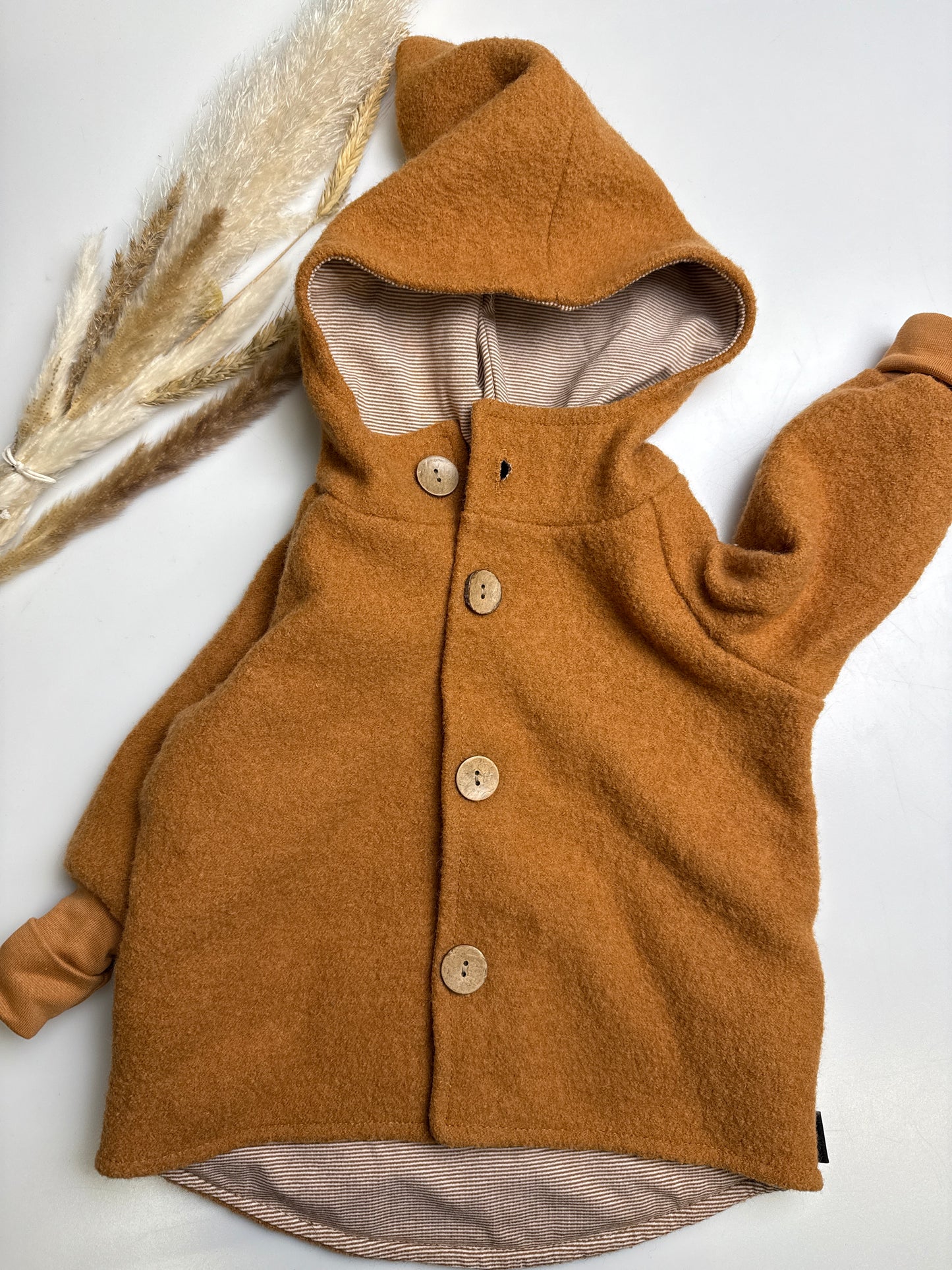 Walkjacke - Gr. 3 - 74/80 okker