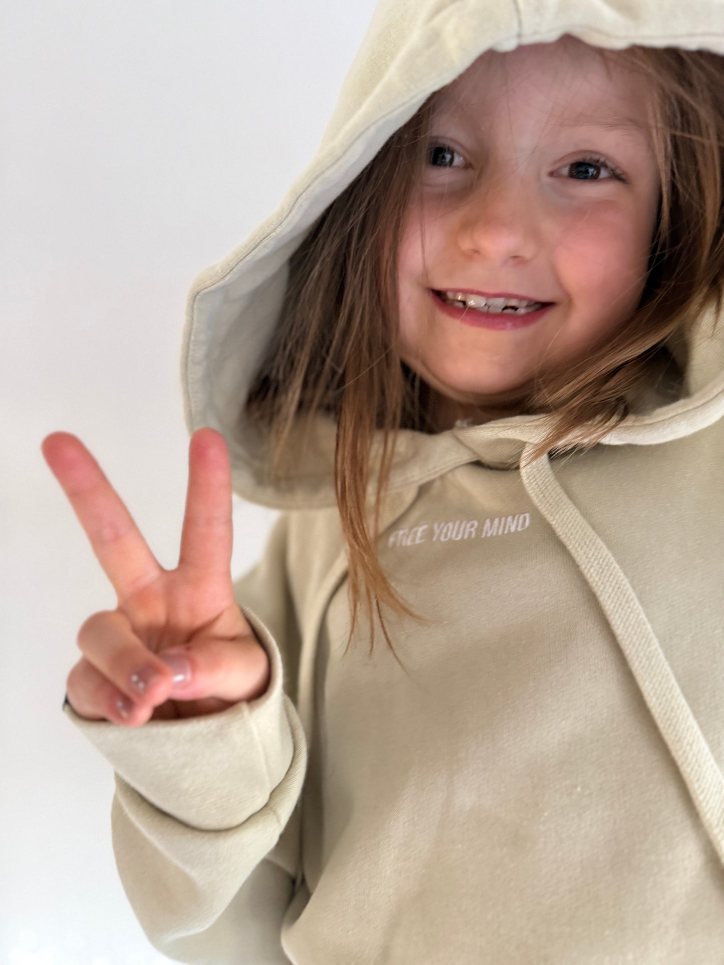 #19 Hoodie KidZ "HASHTAG" - green Clay