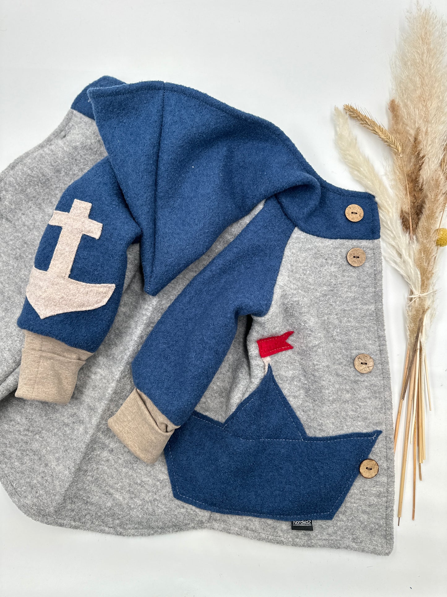 Limitiert- Wollwalk Jacke - MEER