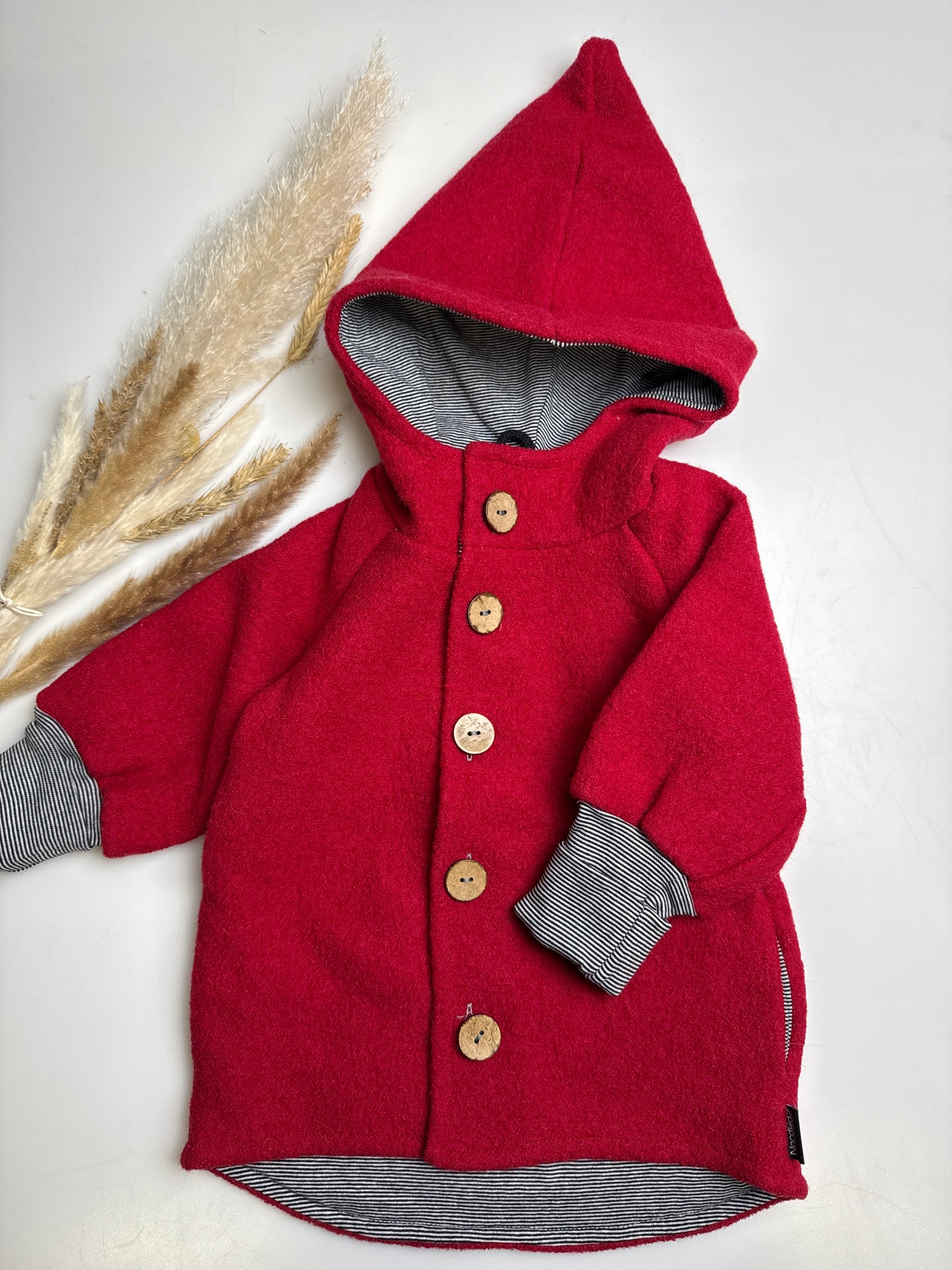 Walkjacke - Gr. 3 - 74/80 ROT