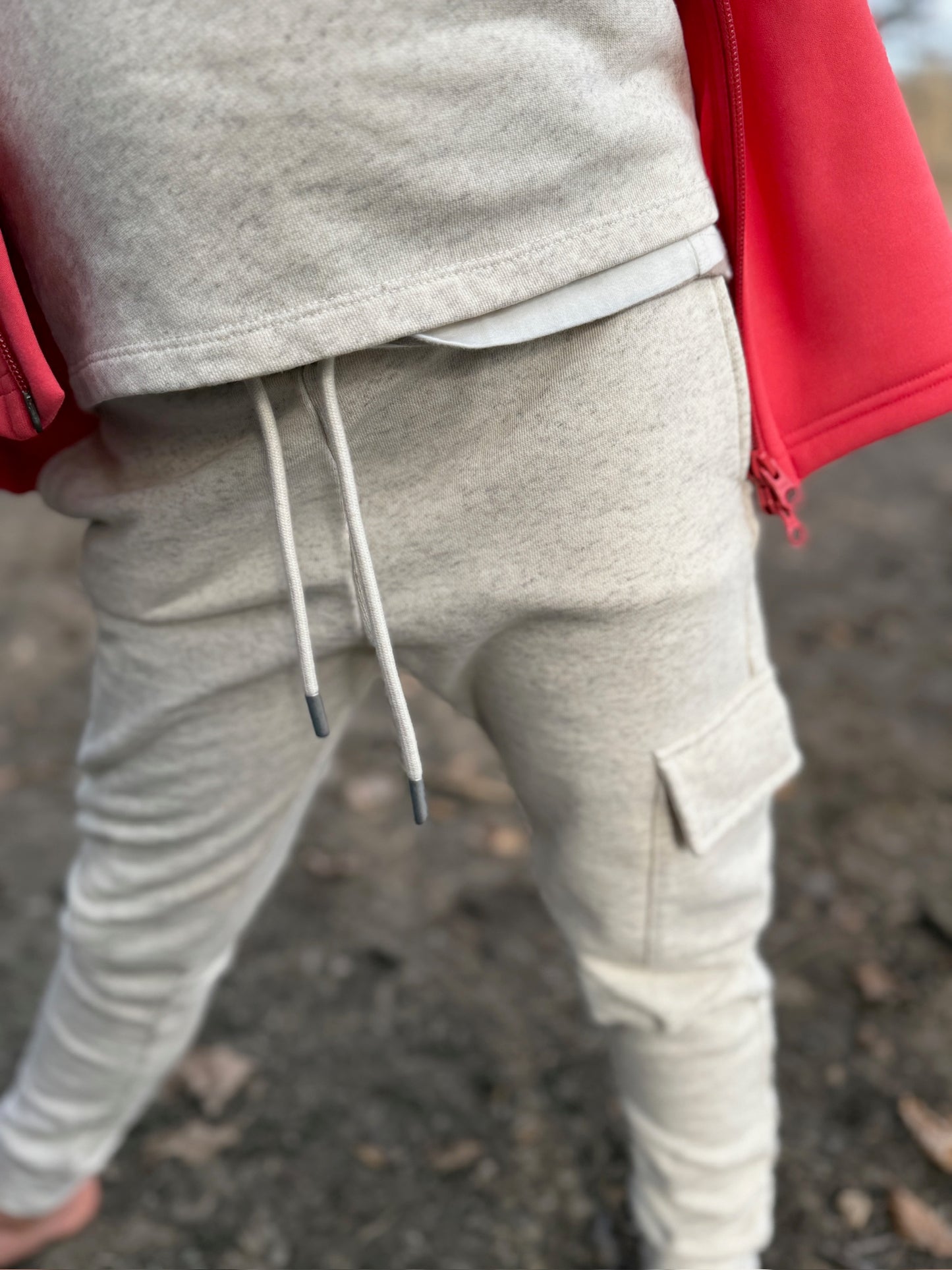 Kinder Sweathose aus Bio-Hanf & Baumwolle – „creme meliert“, robust & unisex