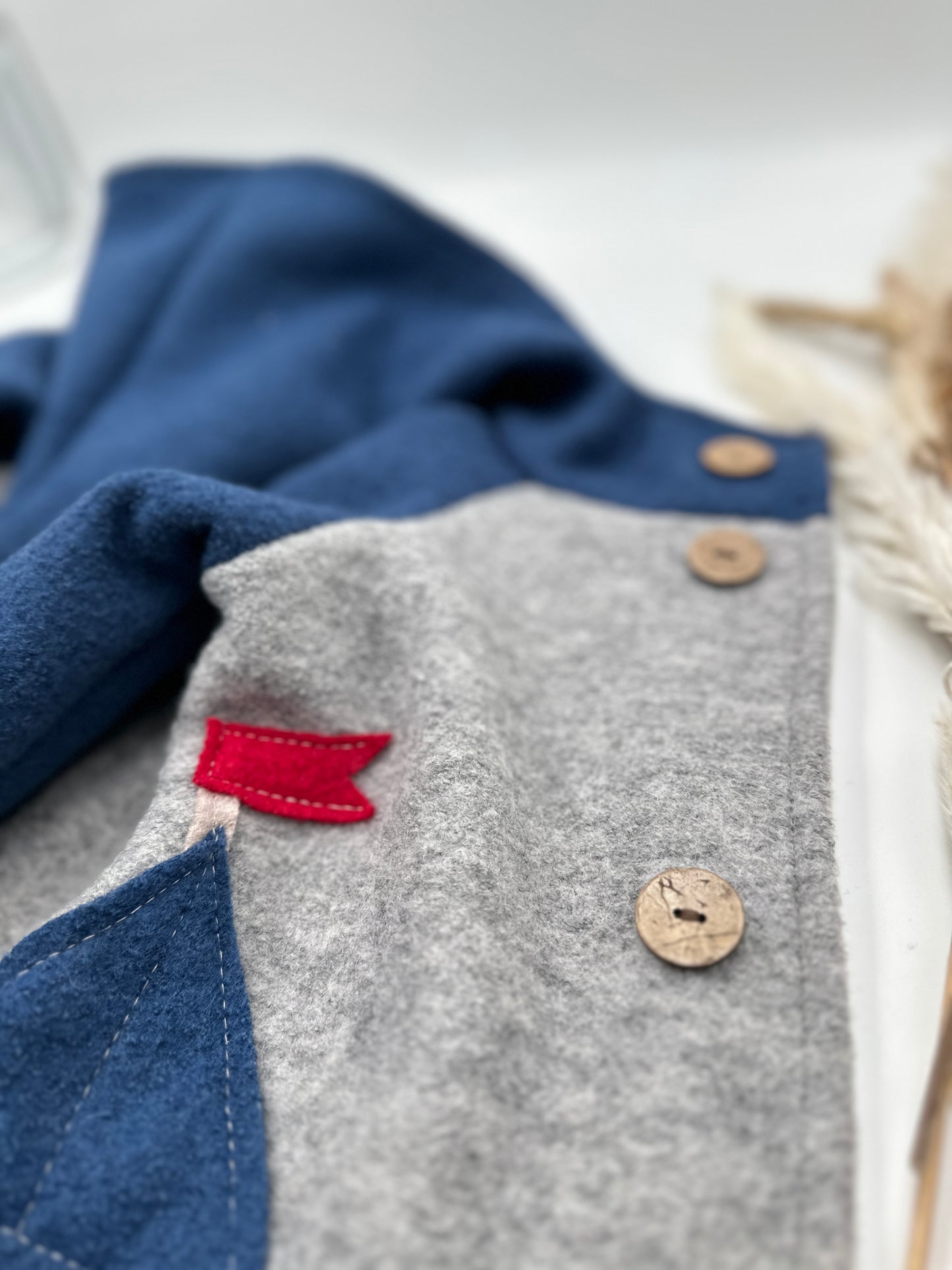 Limitiert- Wollwalk Jacke - MEER