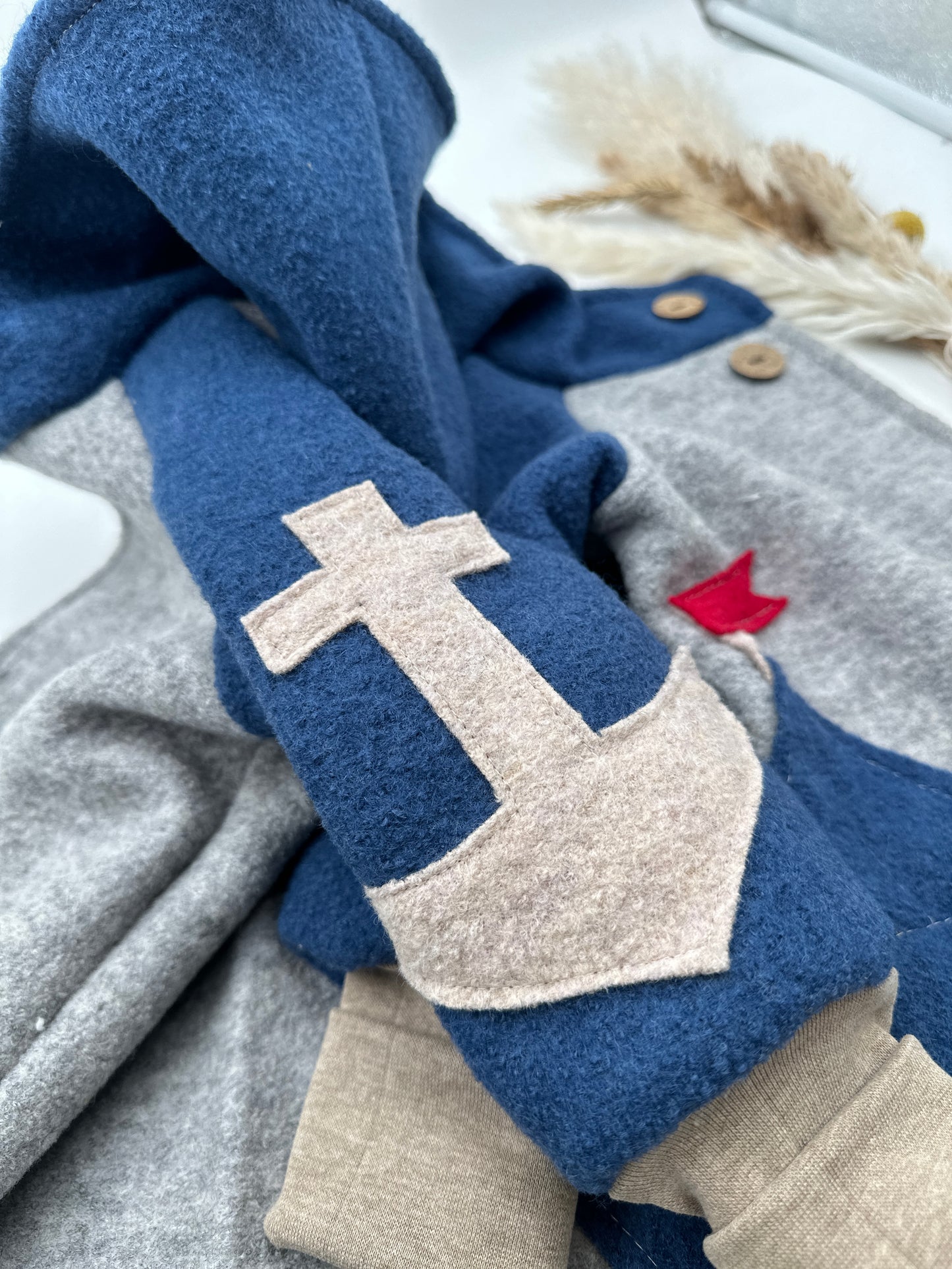 Limitiert- Wollwalk Jacke - MEER