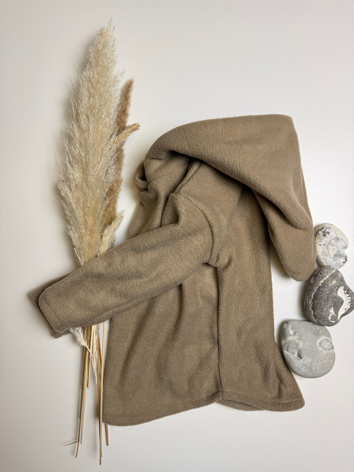 Kuschel Fleece Hoodie - Sand