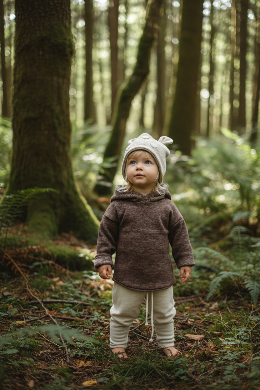 Kuschelige Reh Fleece-Mütze für Kinder