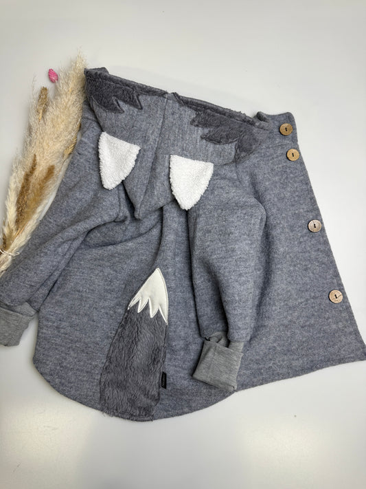 WOLF 🐺 Wolljacke für Kinder – handgemacht, mulesingfreie Schurwolle