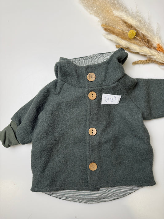 30 Wollwalk-Jacke - Dünengras (Feinringel)