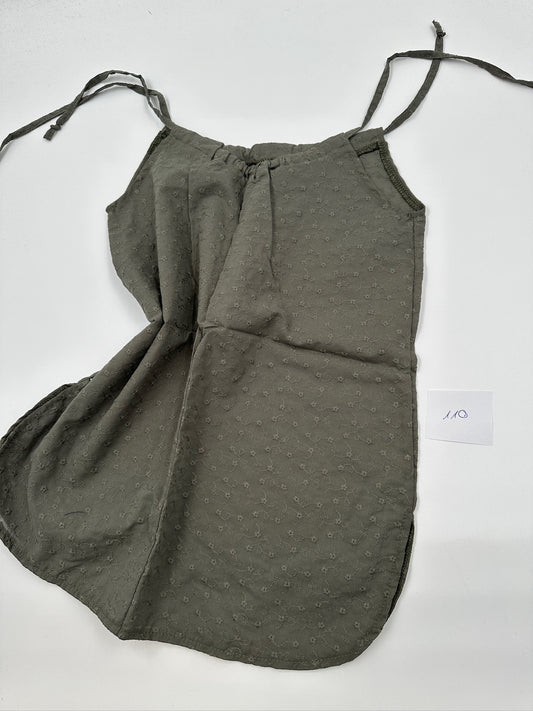 Baumwollkleidchen "Blümchen" Khaki, Gr. 3 (110)