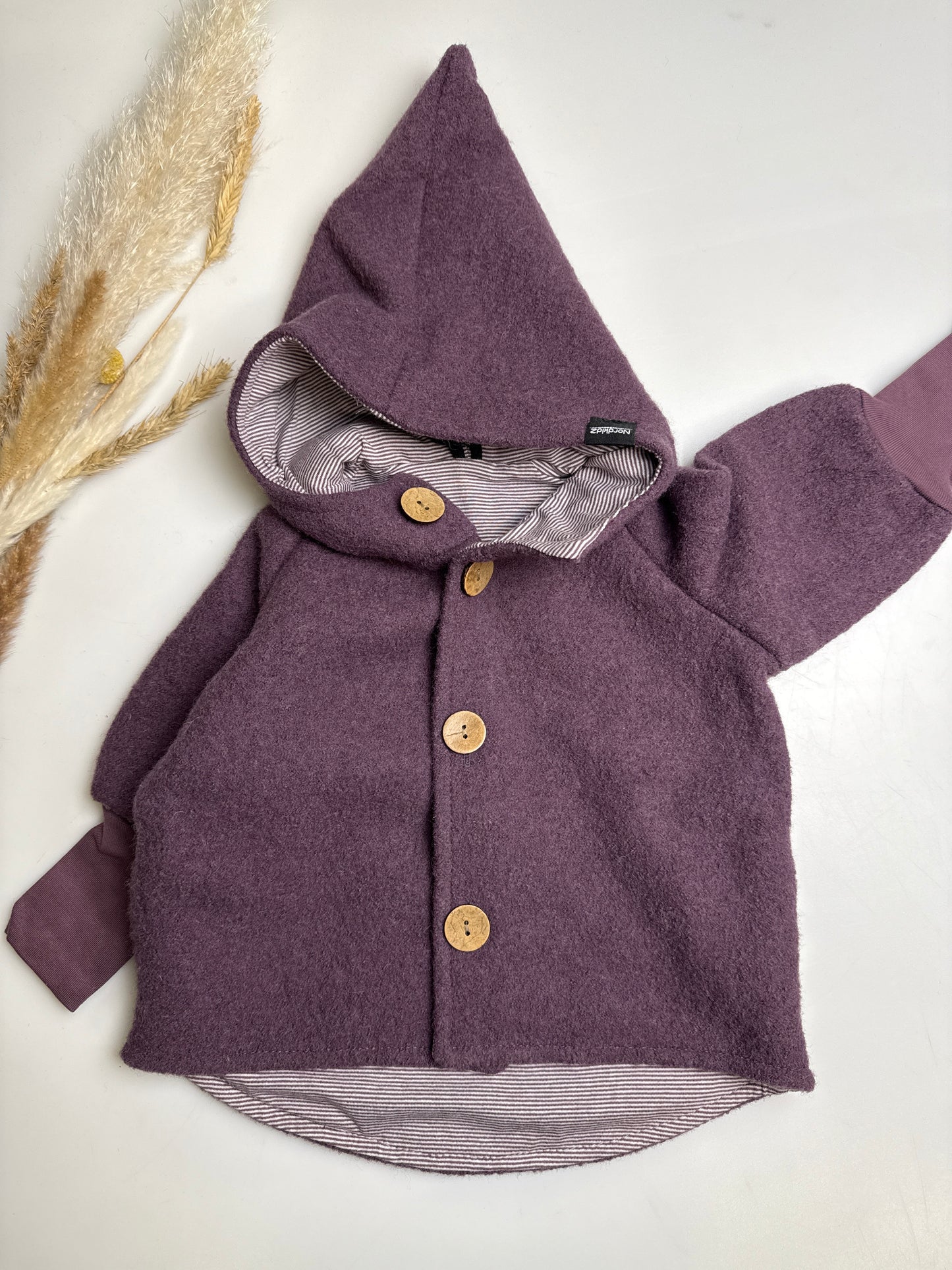 Walkjacke - Gr. 2 - 62/68 Aubergine