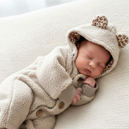 ✨ Kuscheliger Teddy Overall „Leo Love“ – NordkidZ Handmade ✨