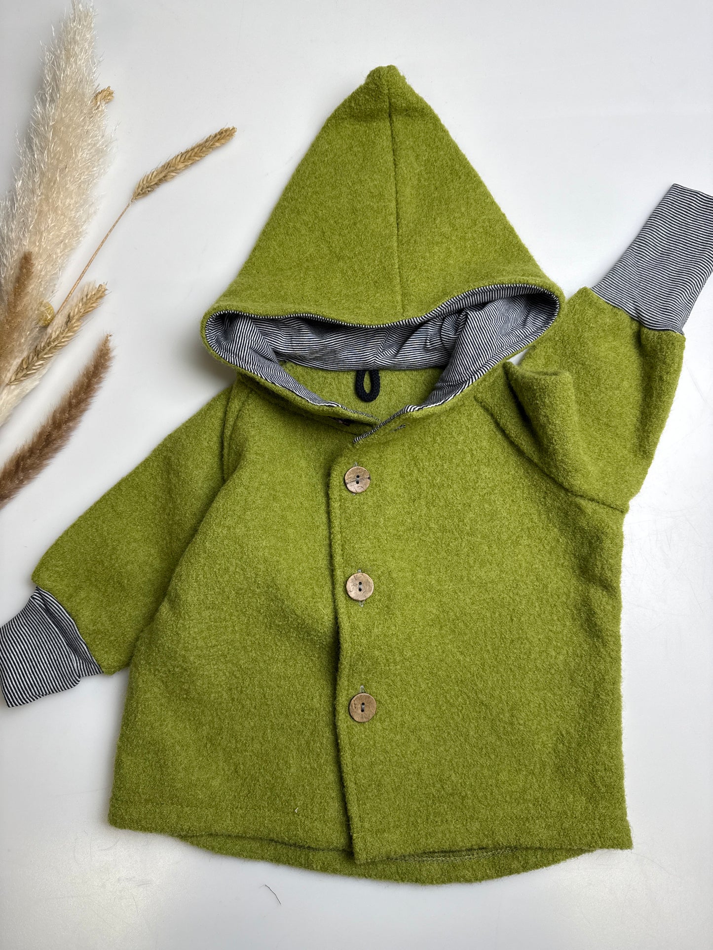 Ungefütterte Walkjacke - Gr. 3 - 74/80 GRAS