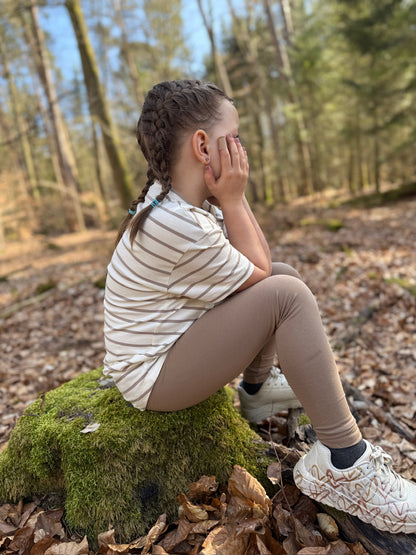Kinder Leggings aus Bio-Baumwolle – „sand“, unisex & bequem