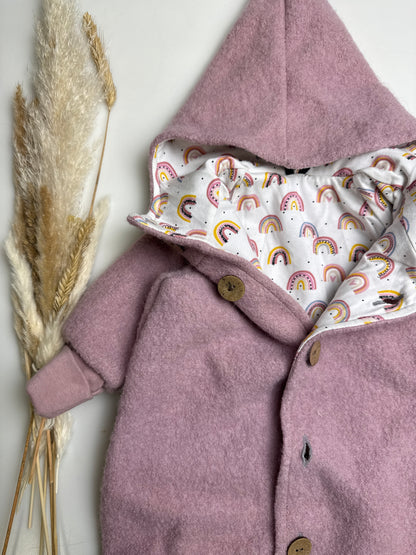 Walkoverall - Gr. 2 - 62/68 Rosa Regenbogen