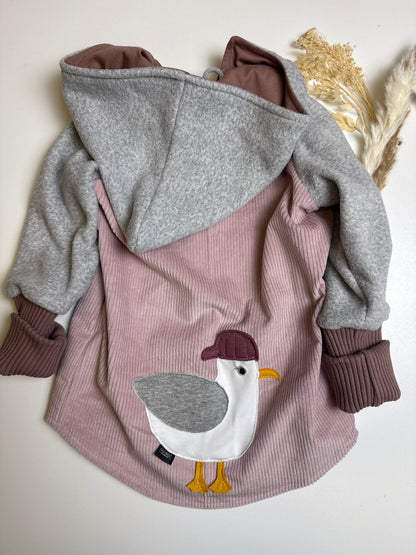 Cord/Fleecejacke Mädchen Möwe Gr 98/104