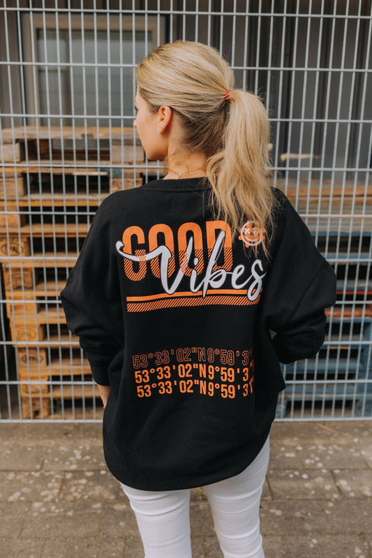 #19 Sweatshirt OVERSIZE "Good Vibes" - versch. Farben