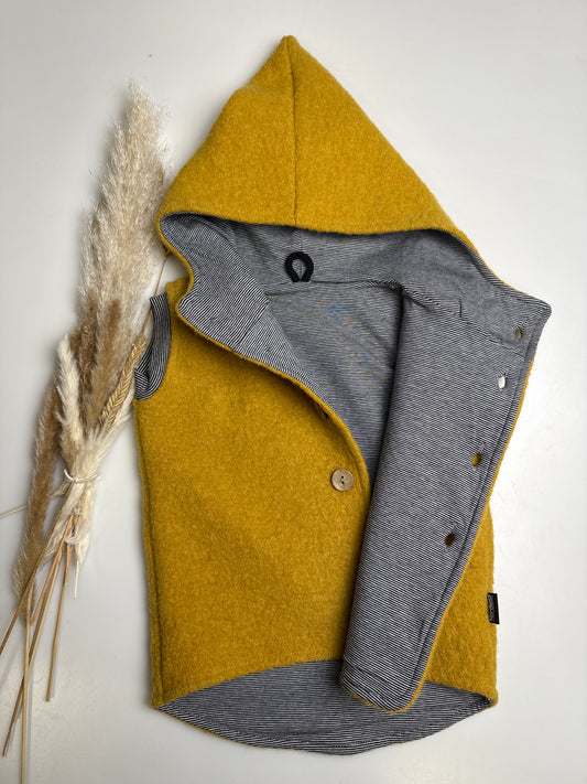 Walkweste Senf -  74/80 (fällt größer aus!)