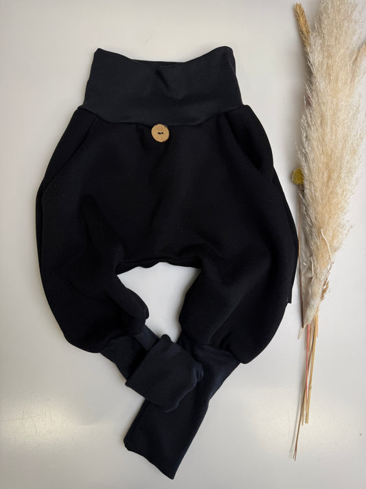 🍂 Mitwachsende Sweat-Knicker – schwarz