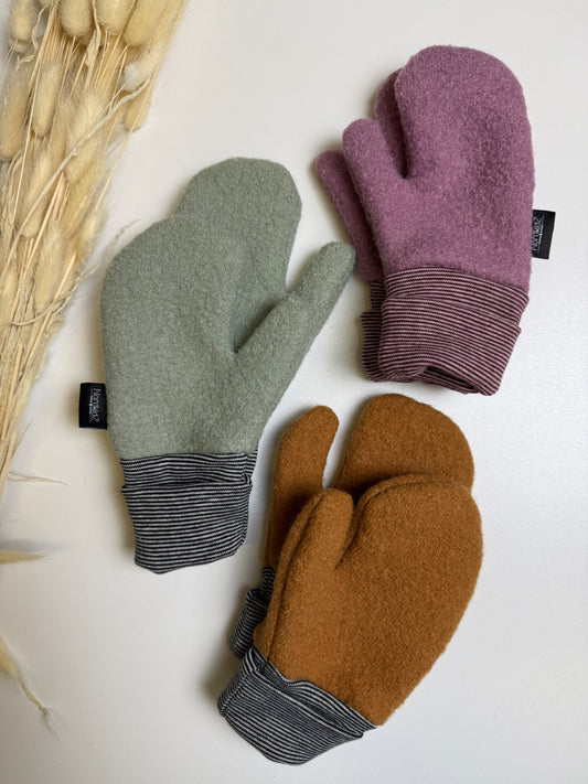 ✨Baby & Kinder Walk Fäustlinge aus Wollwalk – Handgemacht & Extra Warm