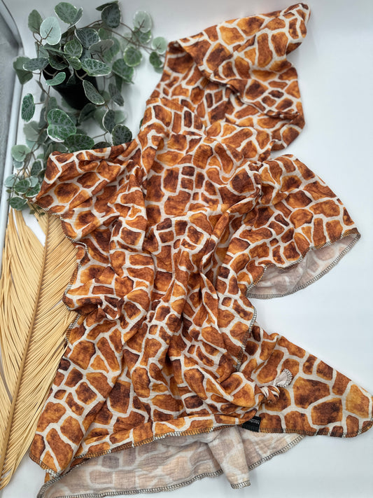 Musselin Badeponcho - "Giraffe"