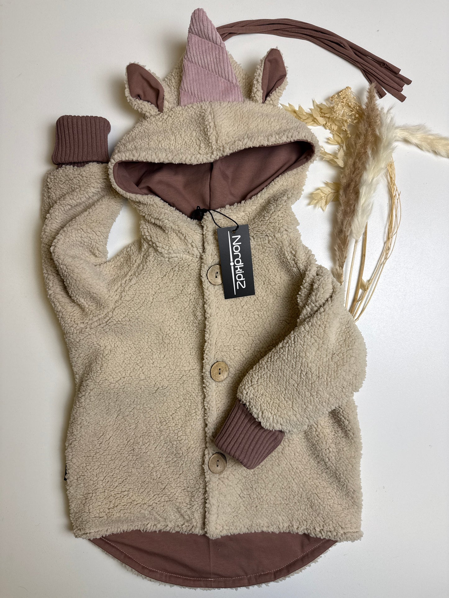Einhorn Teddyjacke Gr 86/92