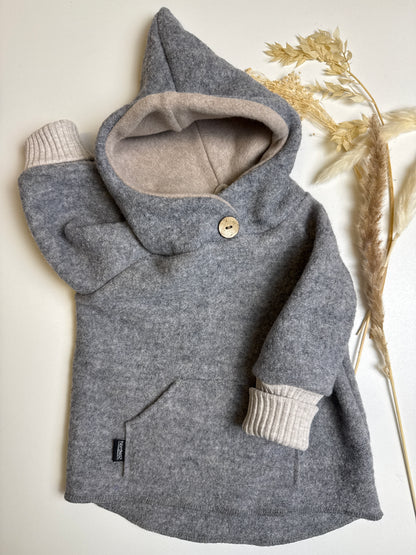 Walk Pulli grau beige  - Gr. 74/80