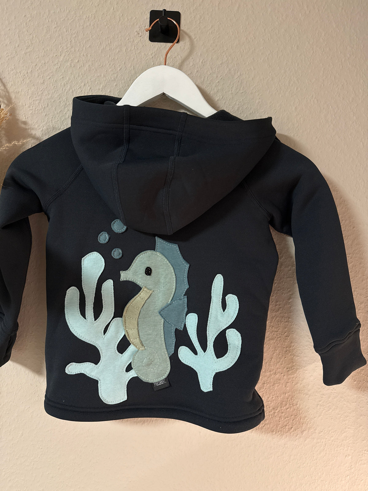 Funktionsjacke Seepferdchen - Navy - Gr. 4 - 86/92