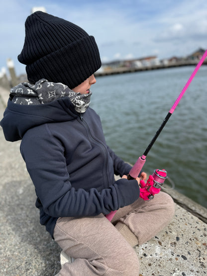 Kinder Funktionsjacke „navy“ – atmungsaktiv, mit Reißverschluss, recycelt & unisex