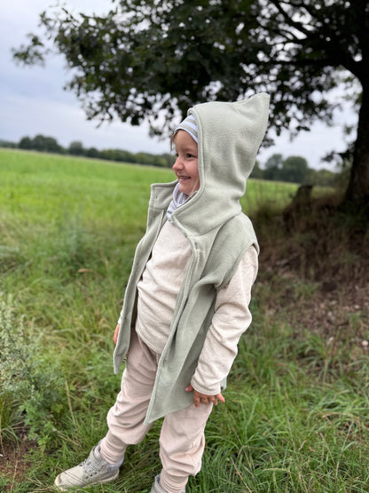 Kinder Langarmshirt aus Bio-Hanf & Baumwolle – „creme meliert“, unisex & lässig