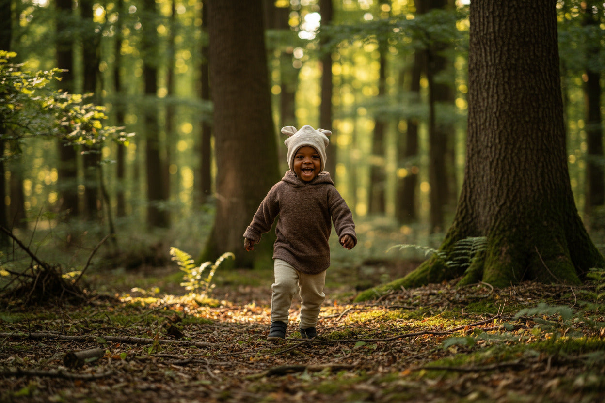 Kuschelige Reh Fleece-Mütze für Kinder