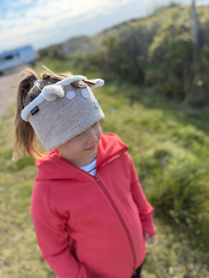 Kuscheliges Woll-Stirnband mit Teddyfell – Reh-Style