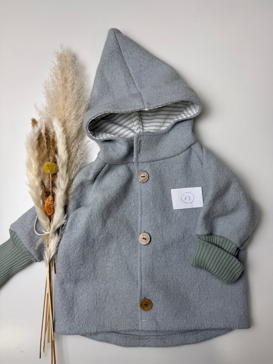 17 Wollwalk-Jacke - Pastellmint (ungefüttert)