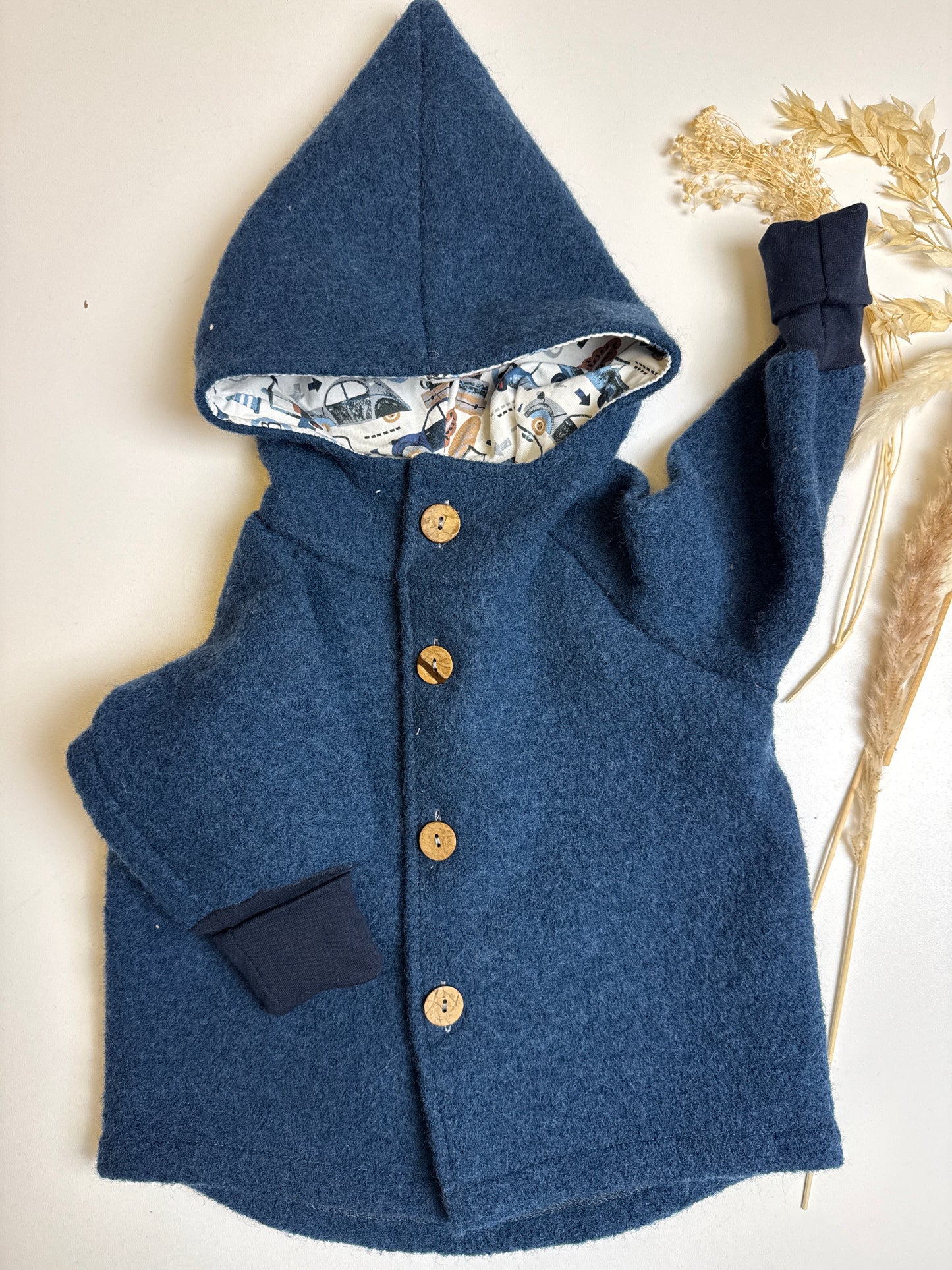 Walkjacke - ungefüttert - jeansblau - Gr. 80/86