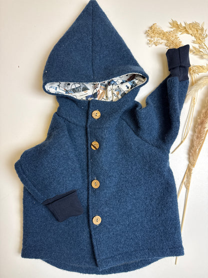 Walkjacke - ungefüttert - jeansblau - Gr. 80/86