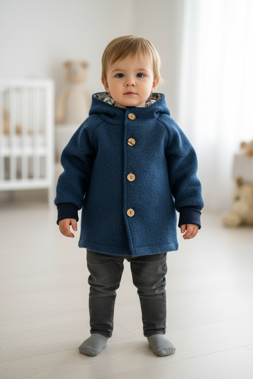 Walkjacke - ungefüttert - jeansblau - Gr. 80/86