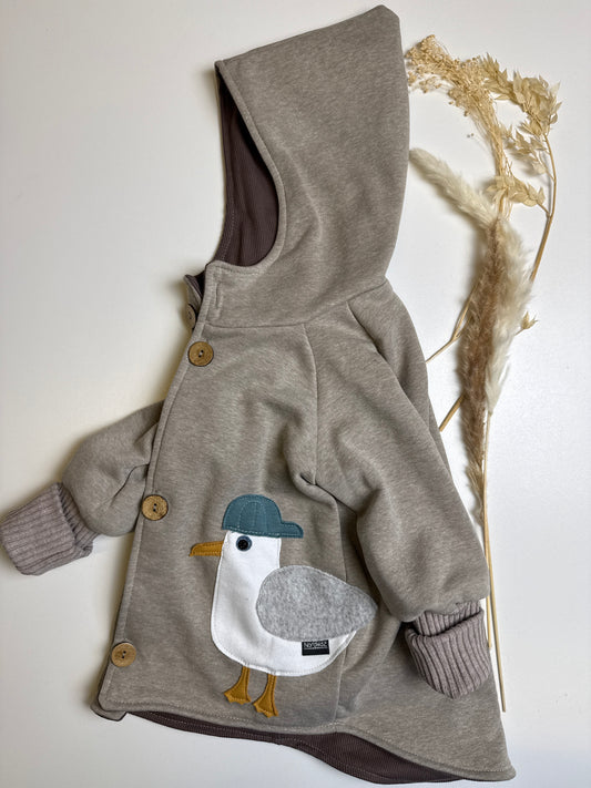 Sweatjacke mit Möwe Gr. 92/98