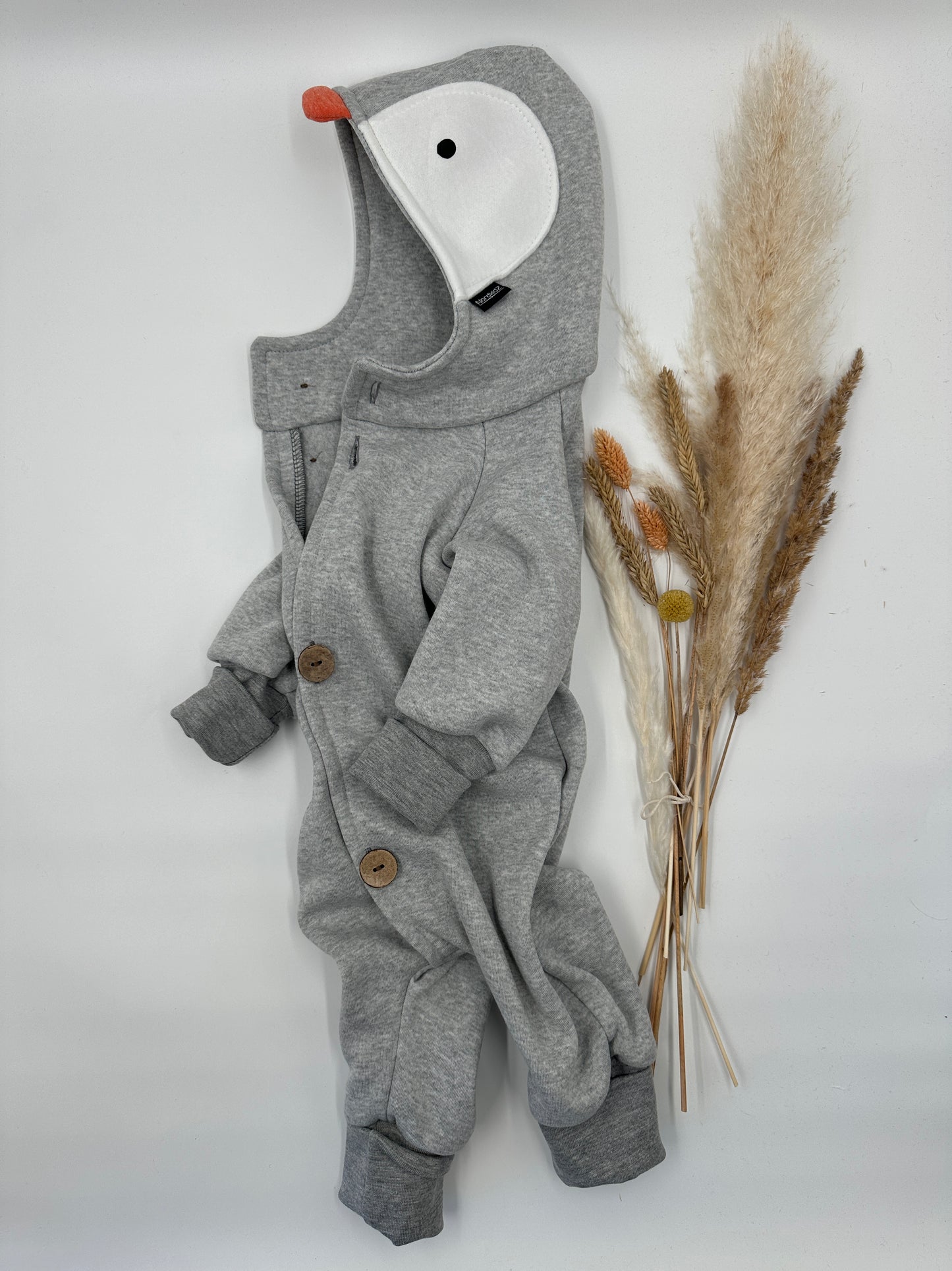 Baumwoll Fleece Overall - Pinguin