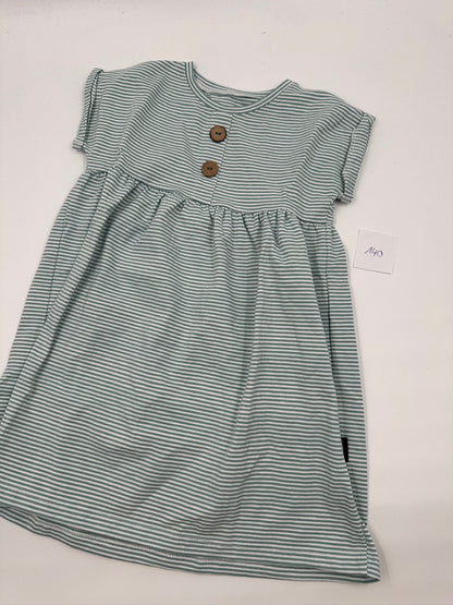 Jersey Kleid - Mint/Ringel, Gr. 3, 4 (140)