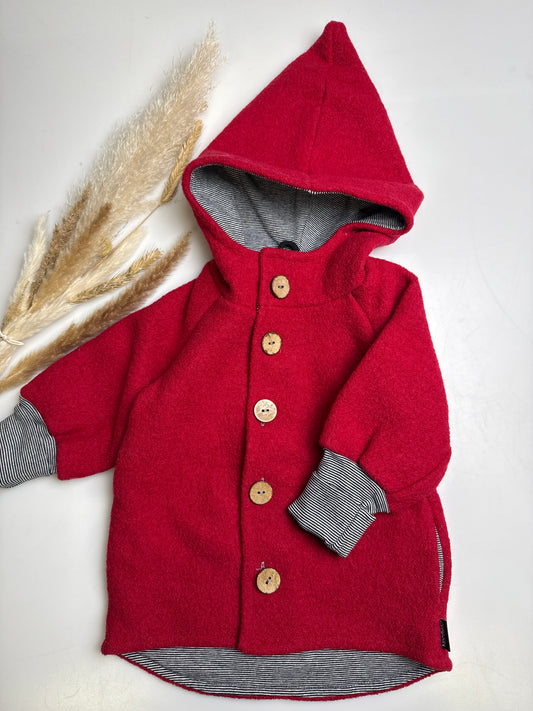 Walkjacke - Gr. 3 - 74/80 ROT