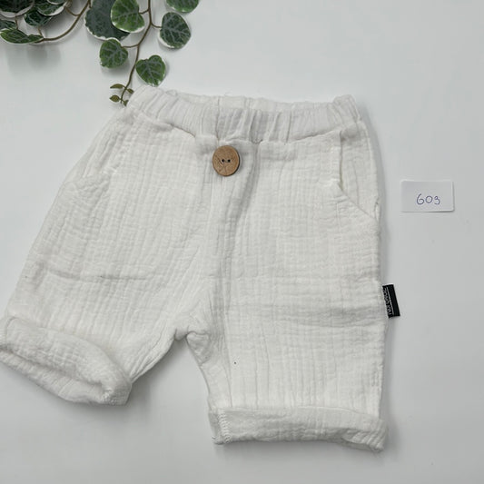 609 - Musselin Shorts basic - offwhite