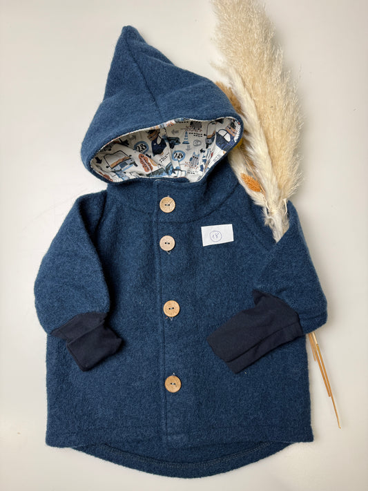 18 Wollwalk-Jacke - Petrol (ungefüttert)