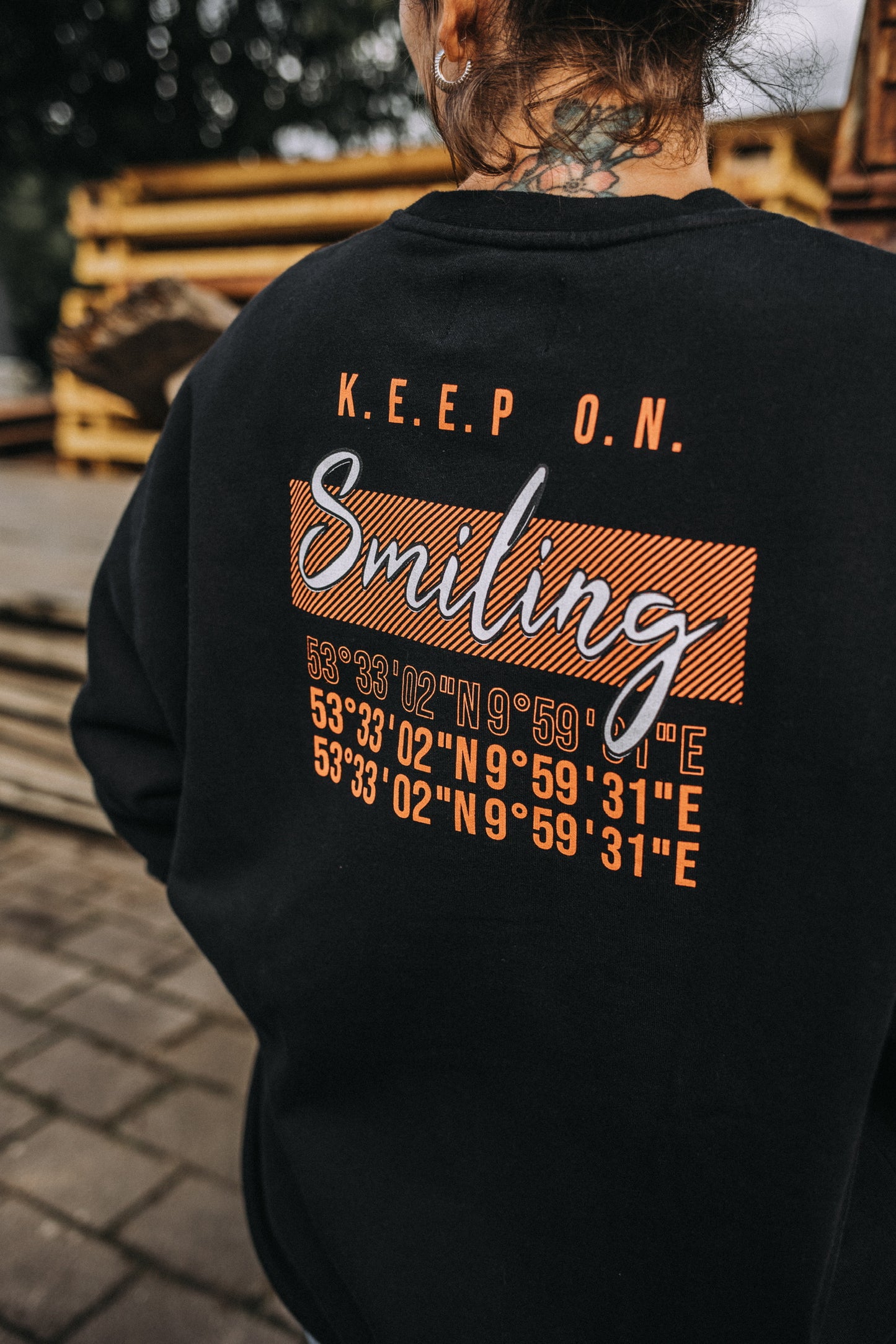 #19 Sweatshirt OVERSIZE "Keep on Smiling" - versch. Farben