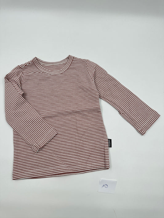 Baumwollshirt Slim - Blush/Ringel, Gr. 2 (10)