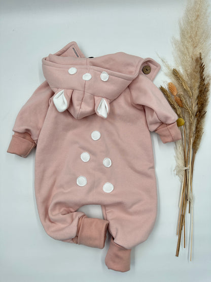 Baumwoll Fleece Overall - Rehlein - Rosa