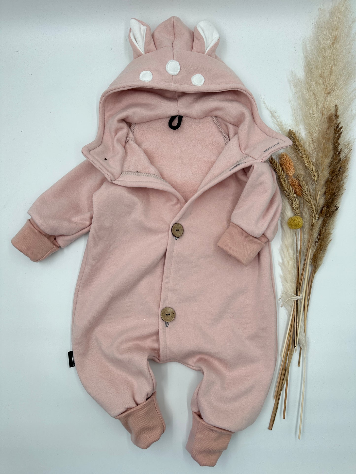 Baumwoll Fleece Overall - Rehlein - Rosa