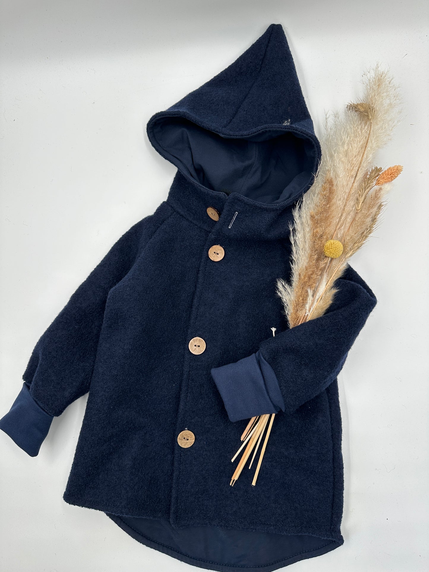 Wollwalk-Jacke - Navy, Uni Jersey